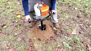 51,7cc 63,3cc benzine grondboor paalgraafmachine met boor