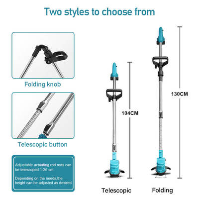 Portable Electric Grass Cutter Cordless Battery Powered Brush Cutter for Easy Home Yard Maintenance