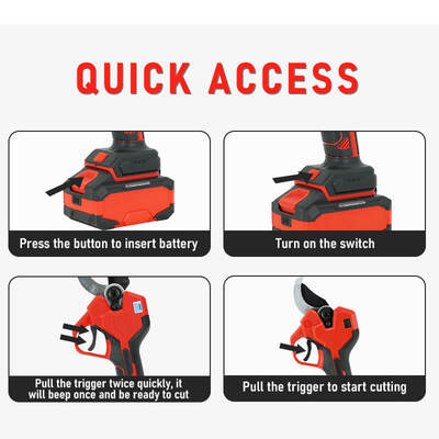 45mm Cordless Electric Pruning Shears with Brushless Motor and 1.3kg Lightweight Design for Long Runtime