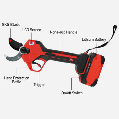 45mm Cutting Diameter Brushless Motor Electric Pruning Shears with 1.3kg Lightweight Design