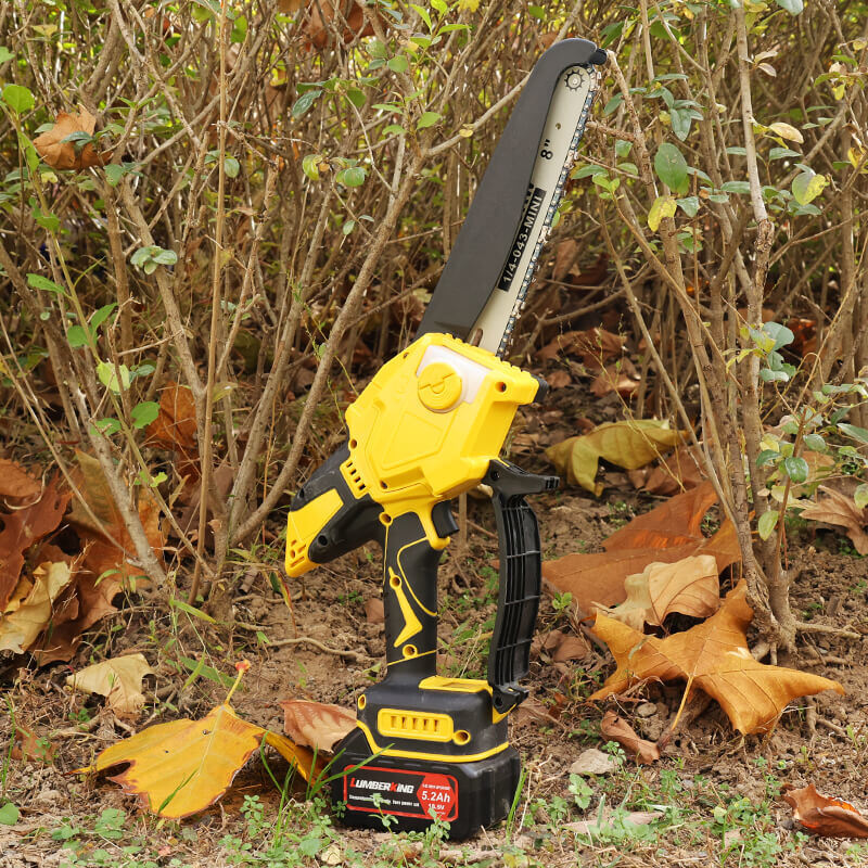 6 Inch Brushless Portable Mini Lithium Electric Chain Saw Rechargeable Cordless One-handed Chainsaw